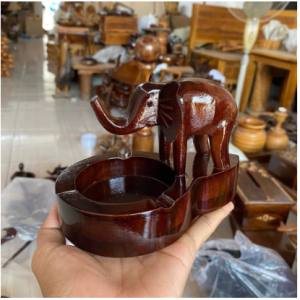 handcraft ashtray made of teak wood